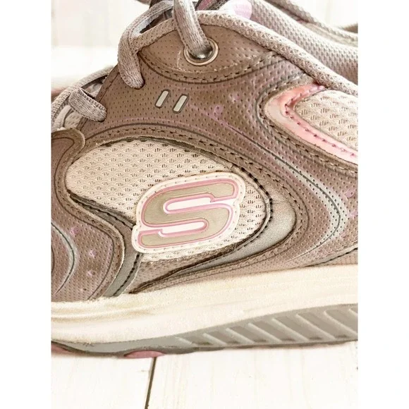 Skechers Shape Ups Womens Size 8.5 Grey/Pink - Picture 3 of 9